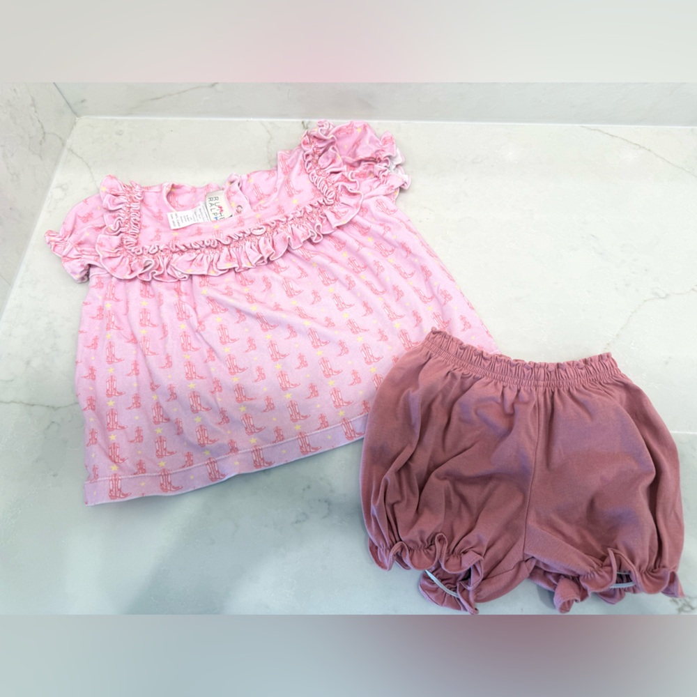 Western Toddler Bloomers Set